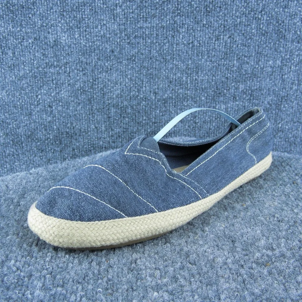MIA Amore Freedom Women Flat Shoes Blue Fabric Slip On Size 8.5 Medium
